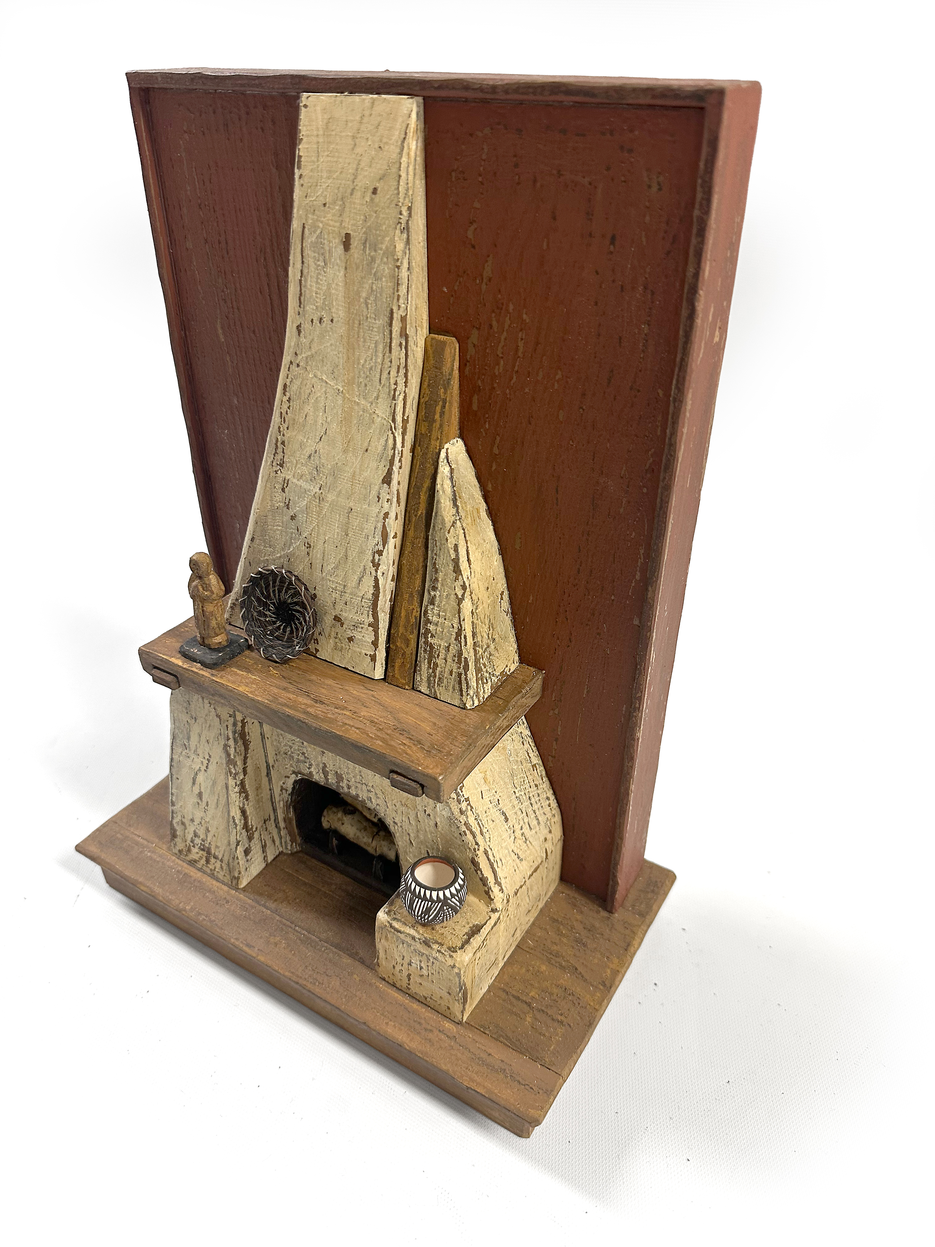 Fechin House Sitting Room Fireplace sculpture, third view