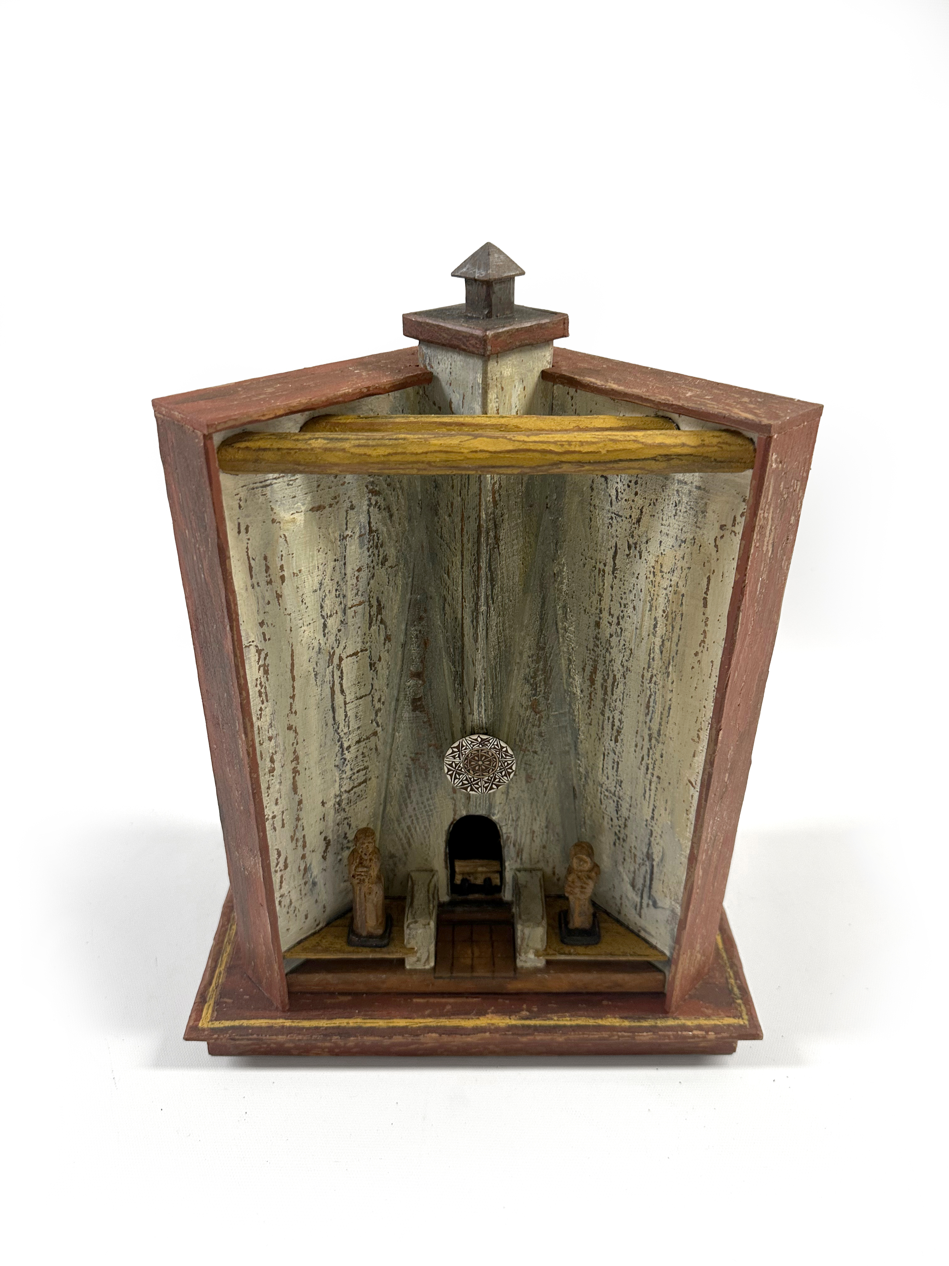 Fechin House Piano Room Fireplace sculpture, front view