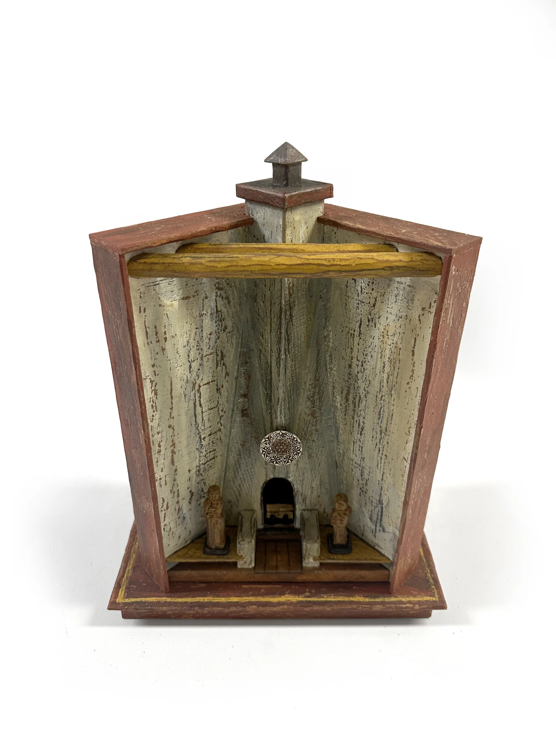Fechin House Piano Room Fireplace sculpture, front view